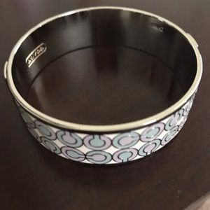 Silver COACH Bangle Bracelet